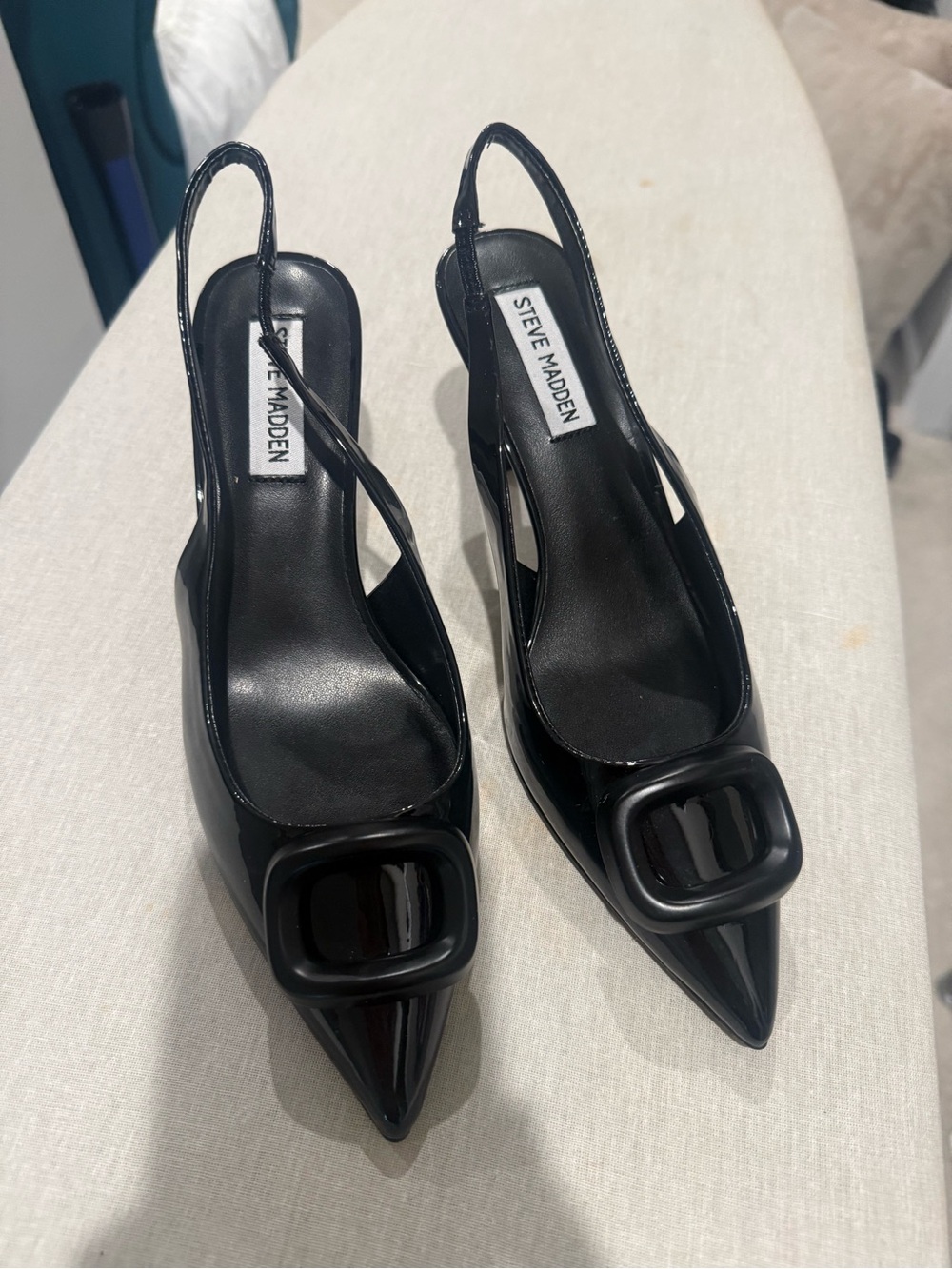 Steve Madden Gabbey Black Patent Slingback